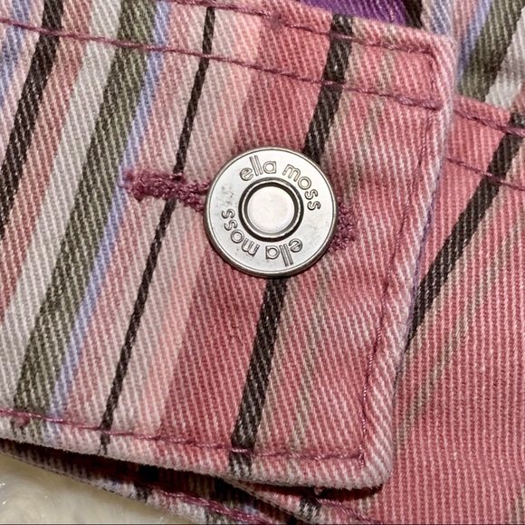 Ella Moss Dolman Bomber Jacket Rainbow Stripe - Picture 8 of 8